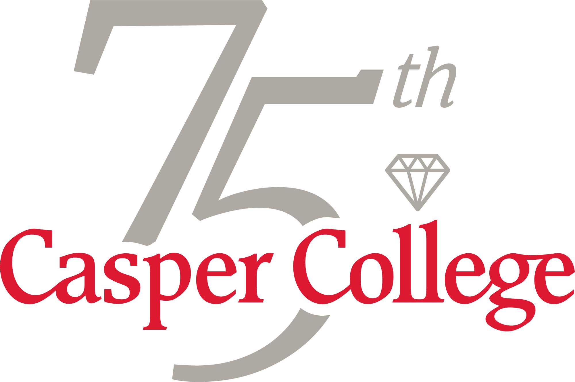 Casper College 75th Anniversary logo